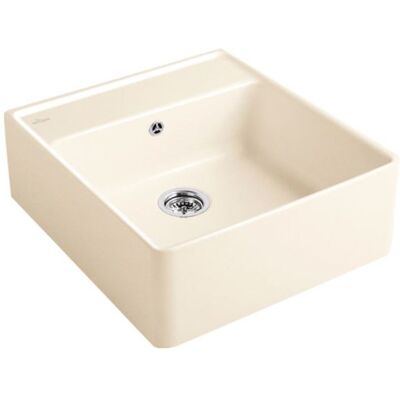 Villeroy und Boch Spülstein Einzelbecken 632061KR Ablaufgarnitur, Handbetätigung, Befestigungssatz, Crema Villeroy und Boch Spülstein Einzelbecken 632061KR Ablaufgarnitur, Handbetätigung, Befestigungssatz, Crema