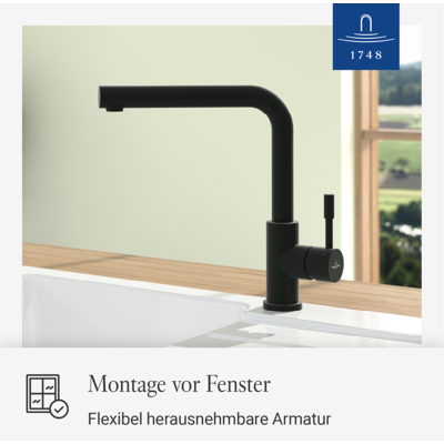 Villeroy und Boch Steel Shower Window Küchenarmatur 96990106 45x275mm, schwarz matt Villeroy und Boch Steel Shower Window Küchenarmatur 96990106 45x275mm, schwarz matt