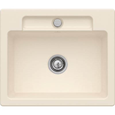 Villeroy und Boch Siluet Flächenbündige Spüle 33462FFU mit Ablaufgarnitur und Exzenterbetätigung, Ivory Villeroy und Boch Siluet Flächenbündige Spüle 33462FFU mit Ablaufgarnitur und Exzenterbetätigung, Ivory