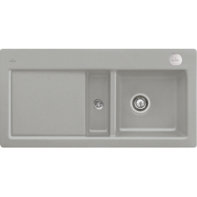 Villeroy und Boch Subway Flächenbündige Spüle 67122FKD Becken rechts, mit Ablaufgarnitur und Excenterbetätigung, Fossil Villeroy und Boch Subway Flächenbündige Spüle 67122FKD Becken rechts, mit Ablaufgarnitur und Excenterbetätigung, Fossil