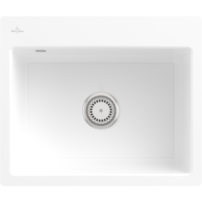 Villeroy und Boch Subway Flächenbündige Spüle 33091FR1 mit Ablaufgarnitur und Handbetätigung, weiß Villeroy und Boch Subway Flächenbündige Spüle 33091FR1 mit Ablaufgarnitur und Handbetätigung, weiß