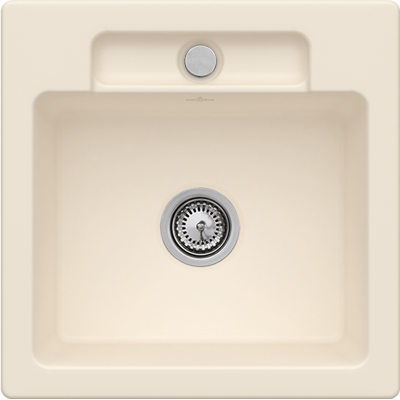 Villeroy und Boch Siluet Flächenbündige Spüle 33452FFU mit Ablaufgarnitur und Exzenterbetätigung, Ivory Villeroy und Boch Siluet Flächenbündige Spüle 33452FFU mit Ablaufgarnitur und Exzenterbetätigung, Ivory