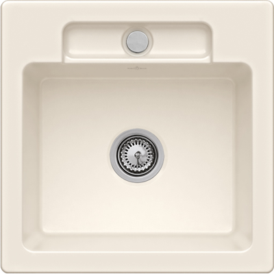 Villeroy und Boch Siluet Flächenbündige Spüle 33452FKR mit Ablaufgarnitur und Exzenterbetätigung, Crema Villeroy und Boch Siluet Flächenbündige Spüle 33452FKR mit Ablaufgarnitur und Exzenterbetätigung, Crema