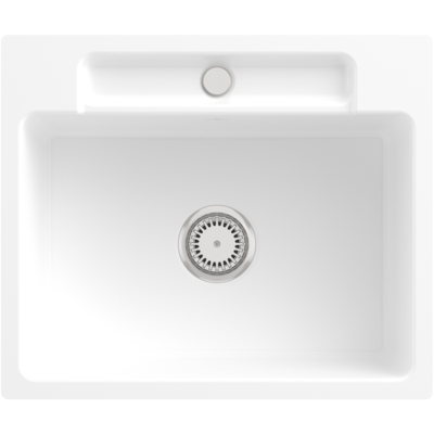 Villeroy und Boch Siluet Flächenbündige Spüle 33461FRW mit Ablaufgarnitur und Handbetätigung, Stone White Villeroy und Boch Siluet Flächenbündige Spüle 33461FRW mit Ablaufgarnitur und Handbetätigung, Stone White