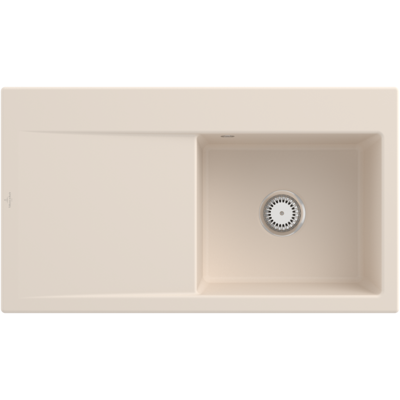 Villeroy und Boch Subway Style 50 Einbauspüle 335101FU Becken rechts, Ablaufgarnitur mit Handbetätigung, 900 x 510 mm, Ivory Villeroy und Boch Subway Style 50 Einbauspüle 335101FU Becken rechts, Ablaufgarnitur mit Handbetätigung, 900 x 510 mm, Ivory