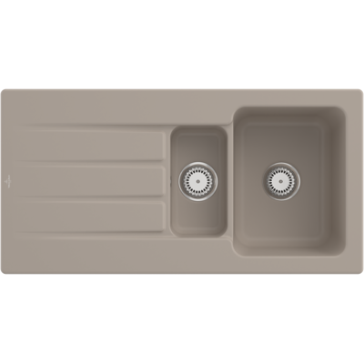 Villeroy und Boch Architectura Spüle 336501AM mit Ablaufgarnitur und Handbetätigung, Almond Villeroy und Boch Architectura Spüle 336501AM mit Ablaufgarnitur und Handbetätigung, Almond
