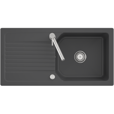 Villeroy und Boch Linara 60 Flat Flächenbündige Spüle 33862Fi4 mit Ablaufgarnitur, Excenterbetätigung, graphit CeramicPlus Villeroy und Boch Linara 60 Flat Flächenbündige Spüle 33862Fi4 mit Ablaufgarnitur, Excenterbetätigung, graphit CeramicPlus