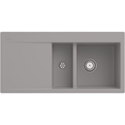 Villeroy und Boch Subway Flächenbündige Spüle 67121FKD Becken rechts, mit Ablaufgarnitur und Handbetätigung, Fossil Villeroy und Boch Subway Flächenbündige Spüle 67121FKD Becken rechts, mit Ablaufgarnitur und Handbetätigung, Fossil