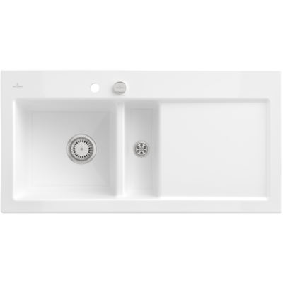 Villeroy & Boch Subway 60 - Rechteckige Keramikspüle mit rechter Ablagefläche - Küchenspüle Villeroy & Boch Subway 60 - Rechteckige Keramikspüle mit rechter Ablagefläche - Küchenspüle