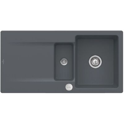Villeroy & Boch Siluet Graphit Spüle - Reversibel, 60cm, TitanCeram Villeroy & Boch Siluet Graphit Spüle - Reversibel, 60cm, TitanCeram