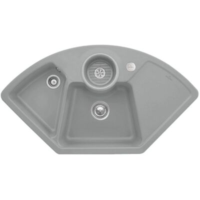 Villeroy & Boch Eckspüle - Exzenter Ablauf - Stein Villeroy & Boch Eckspüle - Exzenter Ablauf - Stein