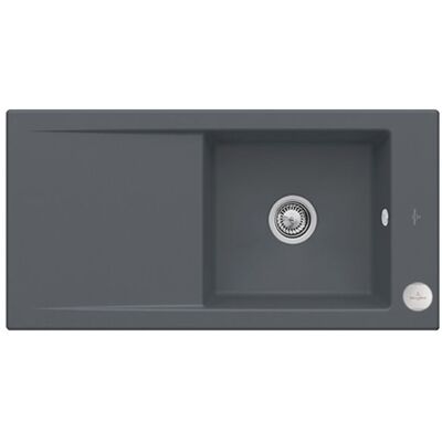 Villeroy und Boch Timeline 60 Flat Flächenbündige Spüle 67902Fi4 mit Ablaufgarnitur und Exzenterbetätigung, Graphit Villeroy und Boch Timeline 60 Flat Flächenbündige Spüle 67902Fi4 mit Ablaufgarnitur und Exzenterbetätigung, Graphit