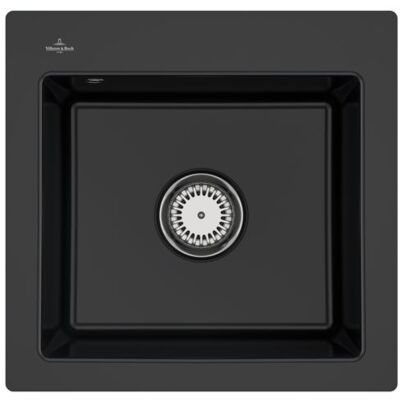 Villeroy und Boch Subway Flächenbündige Spüle 33151FS5 mit Ablaufgarnitur und Handbetätigung, Ebony Villeroy und Boch Subway Flächenbündige Spüle 33151FS5 mit Ablaufgarnitur und Handbetätigung, Ebony
