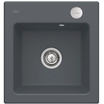 Villeroy und Boch Subway Flächenbündige Spüle 67812Fi4 mit Ablaufgarnitur und Exzenterbetätigung, Graphit Villeroy und Boch Subway Flächenbündige Spüle 67812Fi4 mit Ablaufgarnitur und Exzenterbetätigung, Graphit