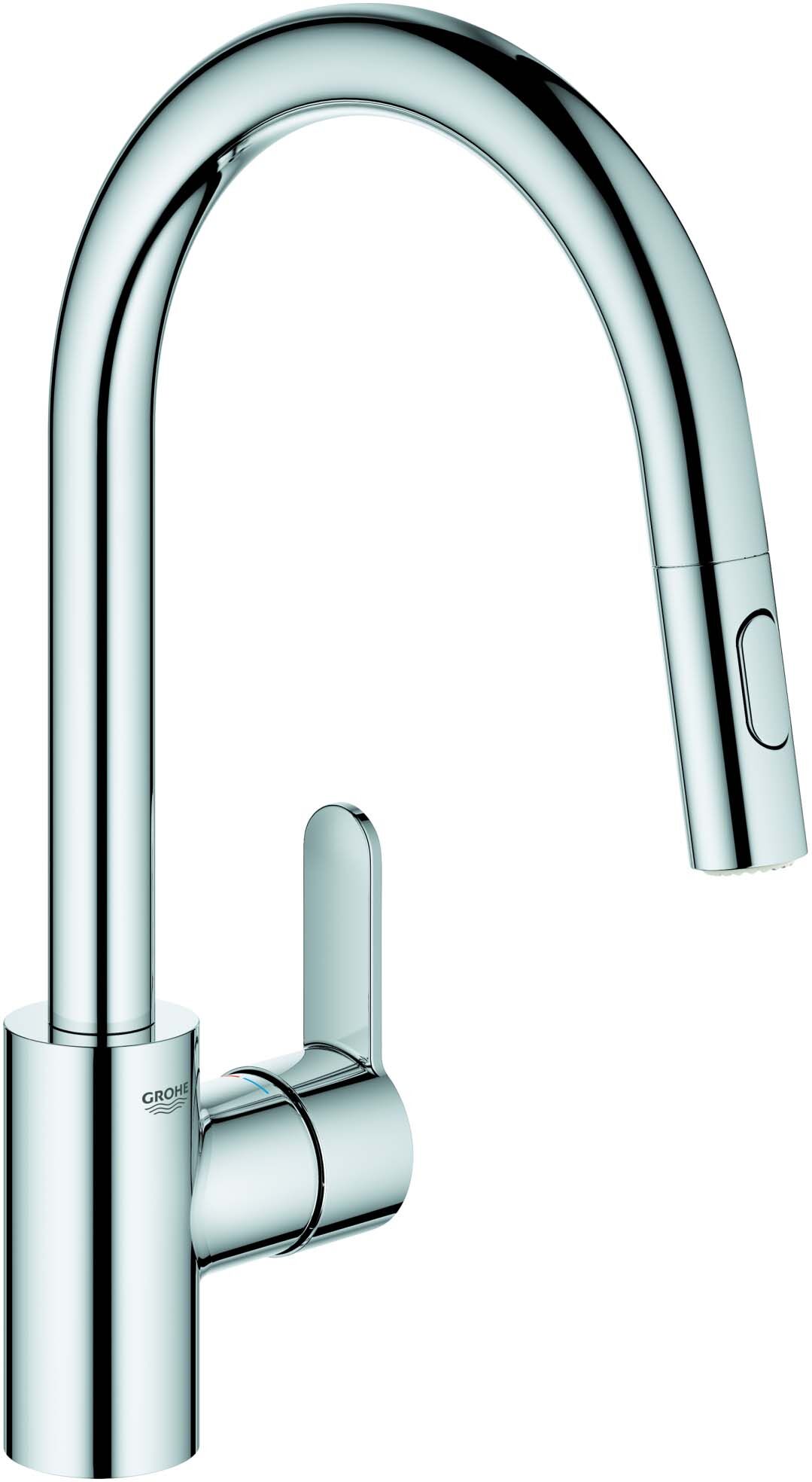 Grohe Eurostyle Cosmopolitan Spültisch-Einhebelmischer 31482003 chrom, schwenkbarer Rohrauslauf, herausziehbare Dual-Spülbrause