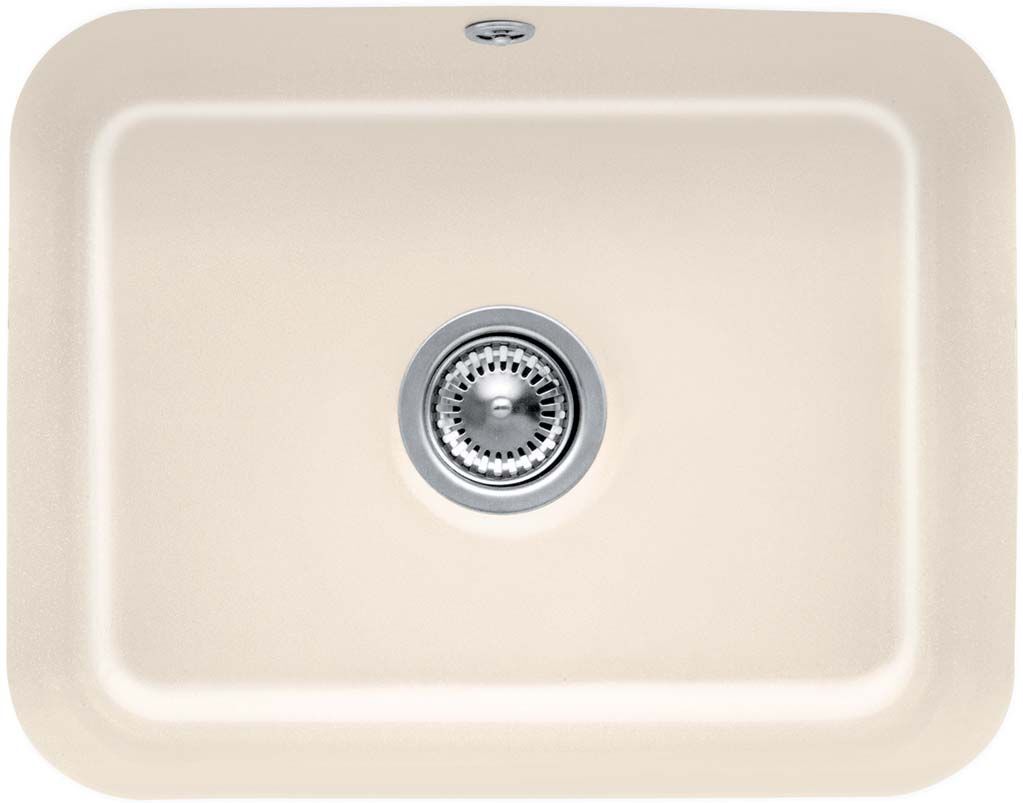 Villeroy und Boch Unterbauspüle 670602KR mit Ablaufgarnitur, Exzenterbetätigung, Befestigungssatz, Crema