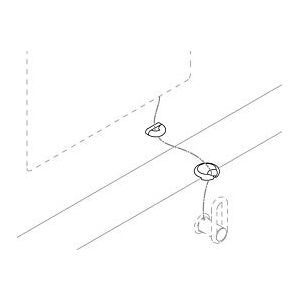 Hewi 801 active+ Seilumlenkung 6285298 antimikrobiell, für Kippspiegel, signalweiß