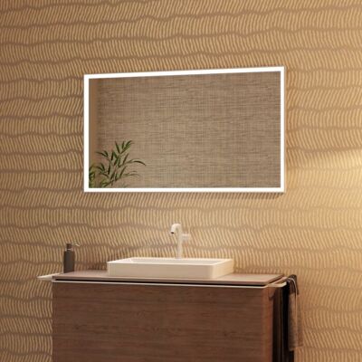 Hansgrohe Xarita E Spiegel mit LED-Beleuchtung - 1200x50x700mm - Mattweiß - Infrarotsensor Hansgrohe Xarita E Spiegel mit LED-Beleuchtung - 1200x50x700mm - Mattweiß - Infrarotsensor