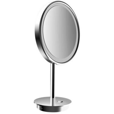 Emco Chrom LED Kosmetikspiegel - 3x Vergrößerung, 203mm Durchmesser, Wandmontage Emco Chrom LED Kosmetikspiegel - 3x Vergrößerung, 203mm Durchmesser, Wandmontage