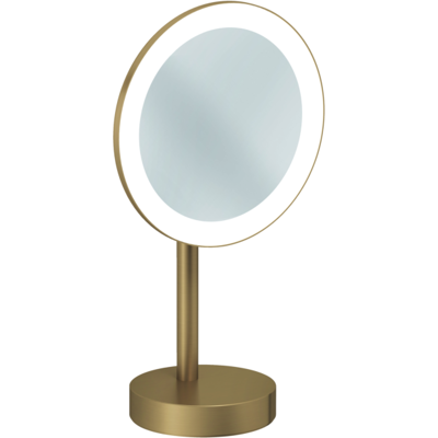 Kludi VELA R LED Kosmetikspiegel - Freistehend, Gebürstetes Bronze Kludi VELA R LED Kosmetikspiegel - Freistehend, Gebürstetes Bronze