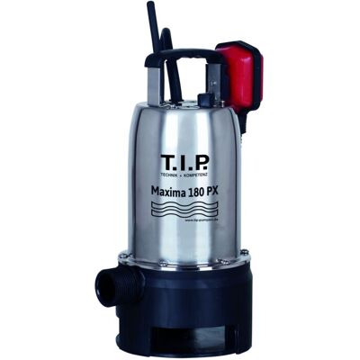 T.I.P. Schmutzwasser Tauchpumpe - Edelstahl, 10.500 l/h, 7 m Förderhöhe, 500 W, 25 mm Korngröße, robust, Maxima 180 PX 30121 T.I.P. Schmutzwasser Tauchpumpe - Edelstahl, 10.500 l/h, 7 m Förderhöhe, 500 W, 25 mm Korngröße, robust, Maxima 180 PX 30121