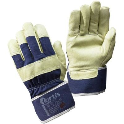 Fortis Schweinslederhandschuh 4317784794367 Gr.10, blau-beige Fortis Schweinslederhandschuh 4317784794367 Gr.10, blau-beige