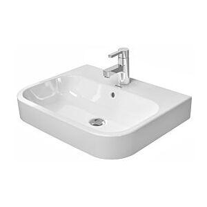 Duravit Happy D.2 Aufsatz Waschbecken 2315600000 60 x 47,5 cm, weiss, mit Überlauf und Hahnlochbank