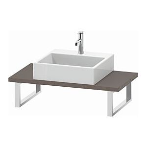 Duravit L-Cube Konsole LC104C04343 Stärke 3 cm, basalt matt, für Aufsatzbecken, variabel