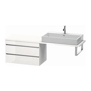 Duravit DuraStyle Waschtisch-Unterschrank DS532902143 80 x 47,8 cm, nussbaum dunkel/basalt matt, für Konsole, 2 Schubkästen