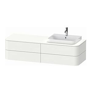 Duravit Happy D.2 Waschtisch-Unterschrank HP4973R3636 40,8 x 160 x 55 cm, 4 Schubkästen, für Aufsatzbecken, rechts, weiß seidenmatt