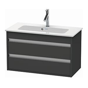 Duravit Ketho Waschtisch-Unterschrank KT645304949 80 x 38,5 cm, graphit matt, 2 Schubkästen, wandhängend