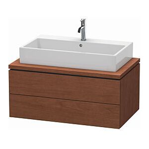 Duravit L-Cube Waschtisch-Unterschrank LC581801313 92 x 54,7 cm, amerikanischer nussbaum, für Konsole, 2 Schubkästen