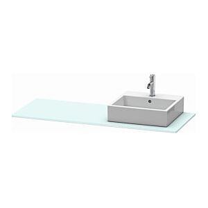 Duravit XSquare Konsole XS060GR0909 140x55cm, mit 1 Ausschnitt, rechts, Lichtblau matt