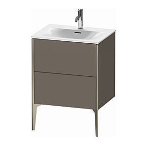 Duravit XViu Waschtisch-Unterschrank XV43000B190 61 x 59,1 x 48 cm, flannel grey seidenmatt, 2 Auszüge, champagner matt