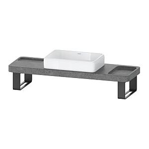 Duravit Qatego Waschtisch-Konsolen-Set D4800900 140x45x90cm, mit Konsole, Konsolenträger, Lavica poliert