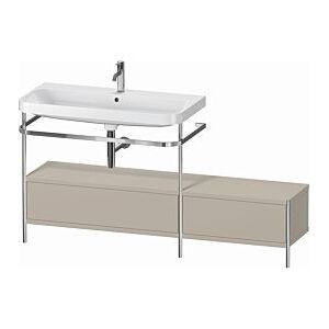 Duravit Happy D.2 Plus Möbelwaschtisch-Kombination HP4863O6060 160x49cm, mit Metallkonsole, 1 Hahnloch, taupe seidenmatt