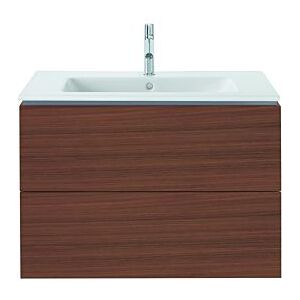 Duravit L-Cube Waschtisch-Unterschrank LC624102121 82 x 48,1 cm, nussbaum dunkel, 2 Schubkästen, wandhängend