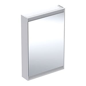 Geberit One Spiegelschrank 505811002 60x90x15cm, mit ComfortLight, 1 Tür, Anschlag rechts, weiß/Aluminium pulverbeschichtet