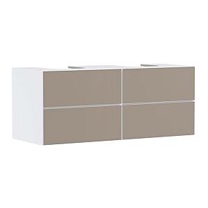 Hansgrohe Xevolos E Waschtischunterschrank 54196390 1370x555x550mm, 4 Schubladen, mattweiß, bronze Struktur