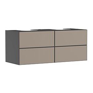 Hansgrohe Xevolos E Waschtischunterschrank 54198390 1370x555x550mm, 4 Schubladen, schiefergrau matt, bronze Struktur