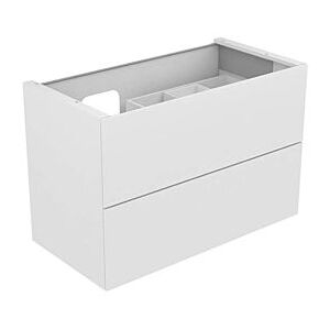 Keuco Edition 11 Waschtischunterschrank 31255270100 105 x 70 x 53,5 cm, mit LED-Beleuchtung, Lack Seidenmatt, Glas weiß satiniert