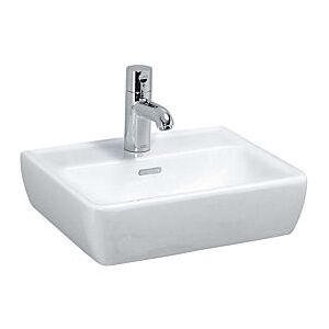 LAUFEN Pro A Handwaschbecken 8119510001091 45x34cm, mit Überlauf, ohne Hahnloch, weiß
