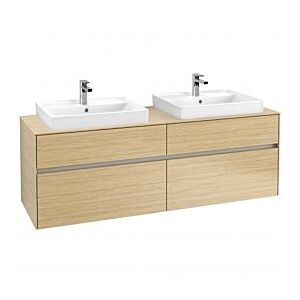 Villeroy und Boch Villeroy & Boch Collaro Waschtischunterschrank C02400VJ 160x54,8x50cm, für 2 Waschtische, Nordic Oak