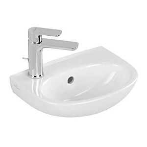 Villeroy und Boch O.novo Waschtisch 43403L01 36x27,5cm, oval, ohne Überlauf, Hahnloch rechts durchgestochen, weiß