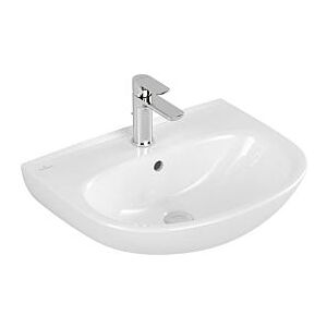 Villeroy und Boch O.novo Waschtisch 4A405501 55x44cm, oval, Hahnloch mit Überlauf, weiß