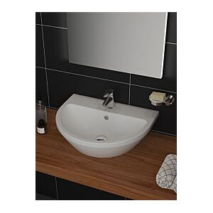 Vitra Integra Handwaschbecken 7065L003-0001 45x36cm, weiß, mit Überlauf/Hahnloch mittig