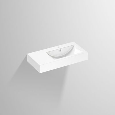 Alape WT.PR800H.R Wandhängiges Rechteckiges Weißes Waschbecken - Waschbecken Alape WT.PR800H.R Wandhängiges Rechteckiges Weißes Waschbecken - Waschbecken