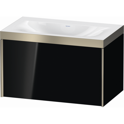 Duravit XViu C-bonded Waschtisch und Unterschrank - Champagner Matt / Schwarz Hochglanz - 80x48cm Duravit XViu C-bonded Waschtisch und Unterschrank - Champagner Matt / Schwarz Hochglanz - 80x48cm