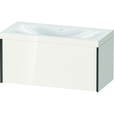 Duravit Xviu C-Bonded Set Waschbecken & Unterschrank - Weiß Hochglanz / Schwarz Matt Duravit Xviu C-Bonded Set Waschbecken & Unterschrank - Weiß Hochglanz / Schwarz Matt