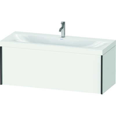 Duravit XViu Wandhängendes C-Bonded Waschtisch-Set - Weiß Matt/Schwarz Matt - XV4612OB218C Duravit XViu Wandhängendes C-Bonded Waschtisch-Set - Weiß Matt/Schwarz Matt - XV4612OB218C